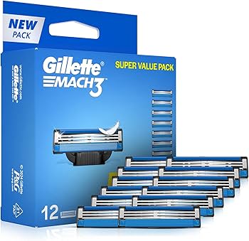 Buy Gillette Mach 3 Manual Shaving Razor Blades (Cartridge) 12s